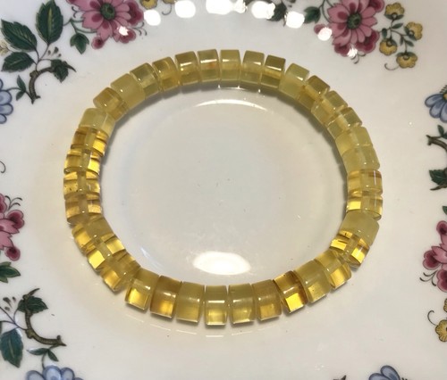 Natural Amber Bracelet 8x5mm Yellow On Sale (S0086) - Picture 5 of 6