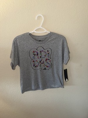 Girls 7-16 Short Sleeve Drop Shoulder T-Shirt | Heather Grey | Size Medium