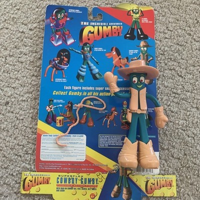 1996 The Incredible Adventures of Gumby Superflex Cowboy #07031 Trendmasters