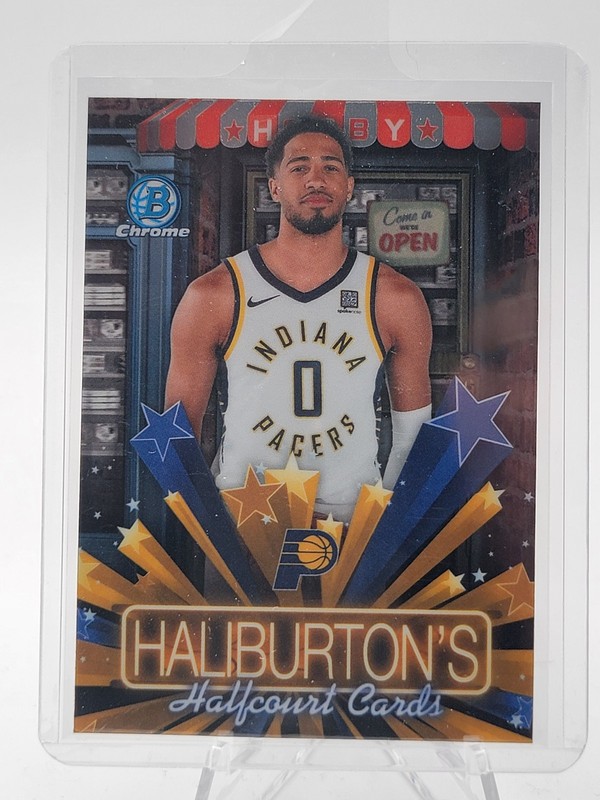TYRESE HALIBURTON 2025-26 BOWMAN CHROME HOBBY STARS REFRACTOR #HS-6 PACERS Q2091