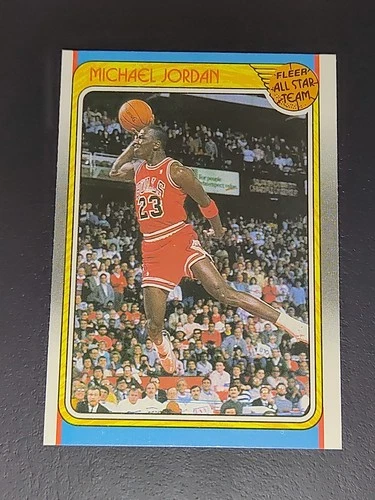🚨🚨 1988 Fleer All-Star #120 🐐 MICHAEL JORDAN EX-NM 💎 Vintage SHARP CORNERS👀