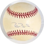 Barry Bonds Autographed NL White Baseball JSA CK18251