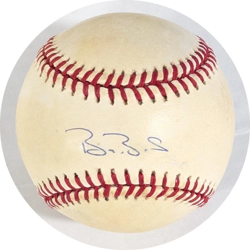 Barry Bonds Autographed NL White Baseball JSA CK18251