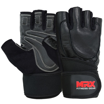 MRX Weight Lifting Gloves Padded Weightlifting Gym Training Workout Wrist Wraps
