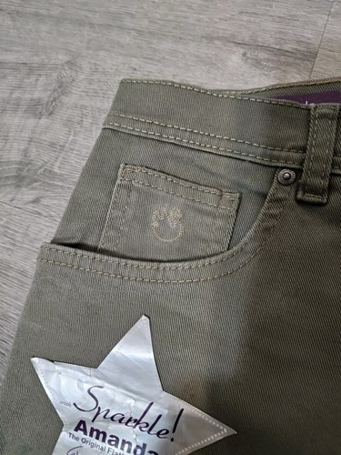 Pantalones de mezclilla Gloria Vanderbilt Geen Sparkle Amanda calce clásico elásticos cónicos talla 8 - Imagen 3 de 8