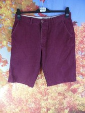 EASY red Chino Shorts W34 cotton maroon. UK men's size W34 L22