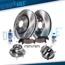 Front Rotors Brake Pads Wheel Hub Bearings for Buick LaCrosse Regal Sportback