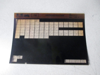 Kawasaki Parts Manual & Service Information Microfiche VN750-A2 Vulcan