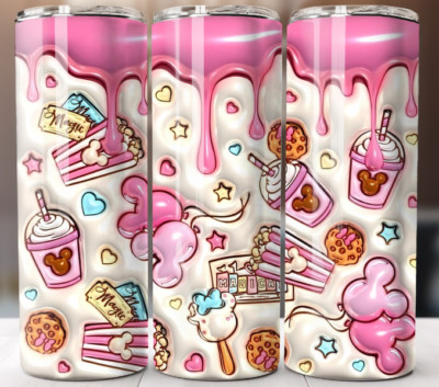 3d Mouse Inspired Tumbler 20oz Mug Cup w/ Lid Straw Stainless