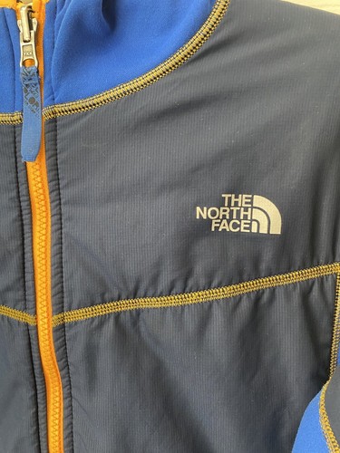 The North Face Soft Shell Jacket Boys Blue Yellow XL 18 20 Can Fit Mens Small - Picture 2 of 6
