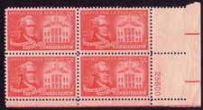 Scott #1086 Alexander Hamilton Plate Block of 4 Stamps - MNH P#25600