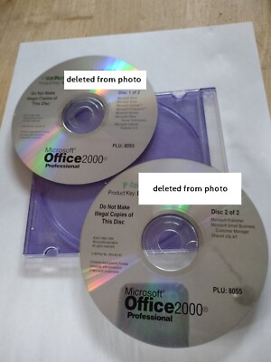 Microsoft Office 2000 Professional - Full Version for Windows (2 CD set) NO KEY