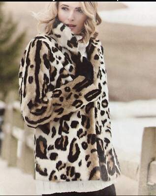 Donna Salyers Fabulous Faux Fur Coat Size L, NWT