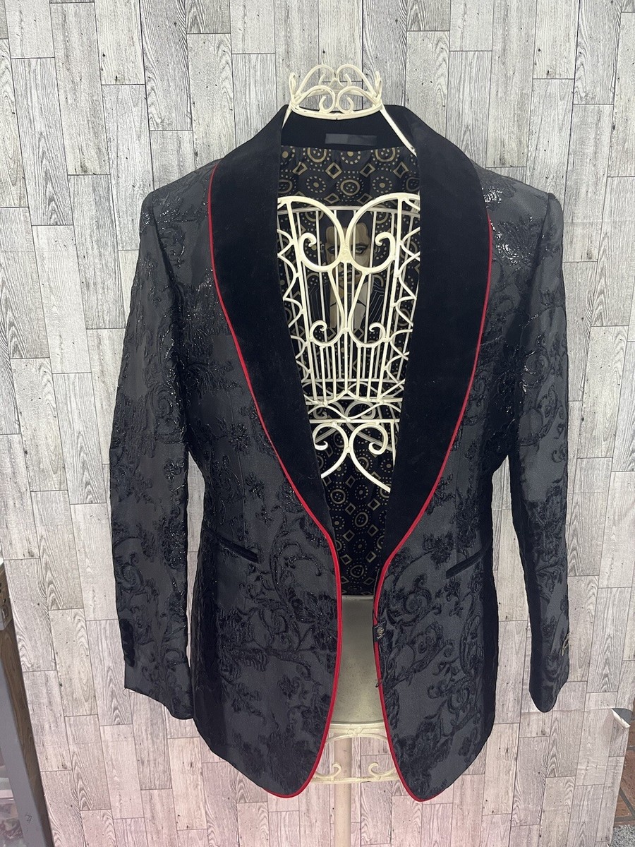 Authentic Empire Fox Shawl Collar Blazer Jacket Sz XS Modern Fit