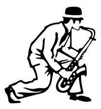 Shaped Ska Vinyl Sticker skinhead sax saxophone madness window 2Tone laptop car