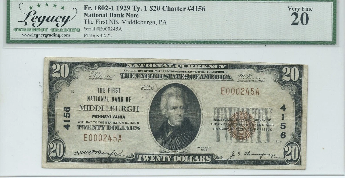 $20 Grade 20 US National Banknotes for sale | eBay