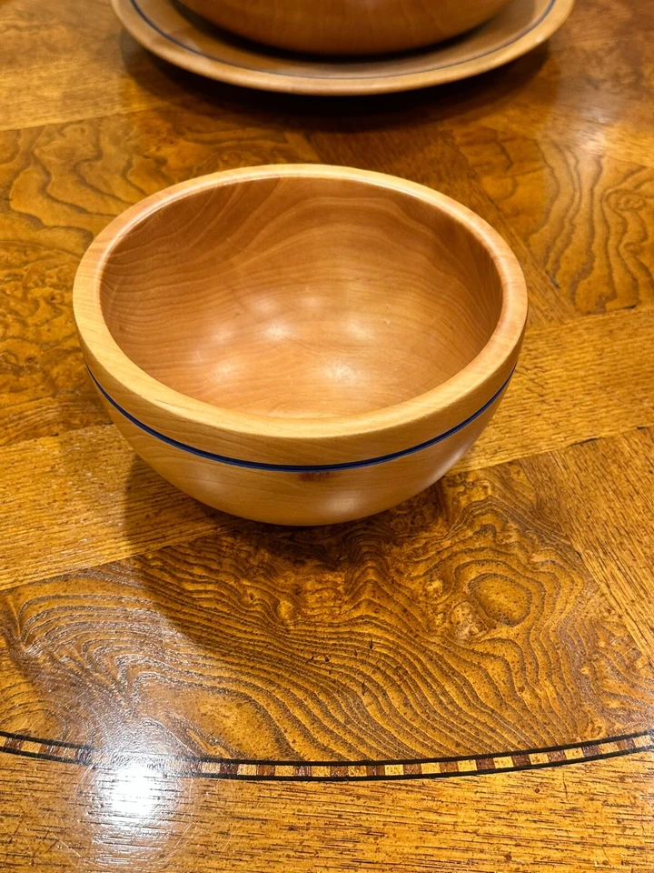 Ralph Lauren Home Italia Juego de Cuencos de Madera Línea Azul Las Cuatro Piezas/Completo Foto 2 de 4