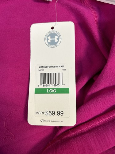 NWT Under Armour 1/2 Zip Womens Large ColdGear Magenta Sweater - Picture 5 of 11