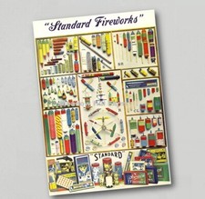 Fridge Magnet Standard Fireworks Retro Vintage Advert Brocks Astra (16)