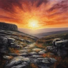 Yorkshire Dales Oil Painting Art Luxury Canvas Wall Picture Print Colourful
