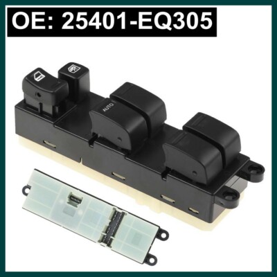 車のウィンドウコントロールスイッチ 日産エクストレイル 25401-EQ305