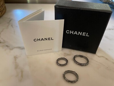 CHANEL3点セット CHANEL !!RARE!! Couture 2013 Stacking Rings, Set Of 3, New In Box