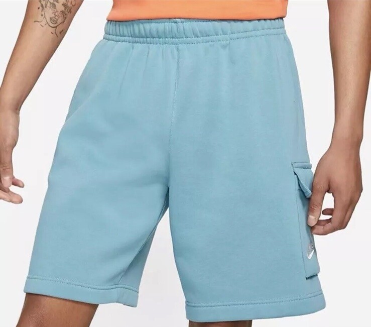 Nike Sportswear Club Cargo Fleece Sweat Shorts Men Sizes Medium Blue eBay
