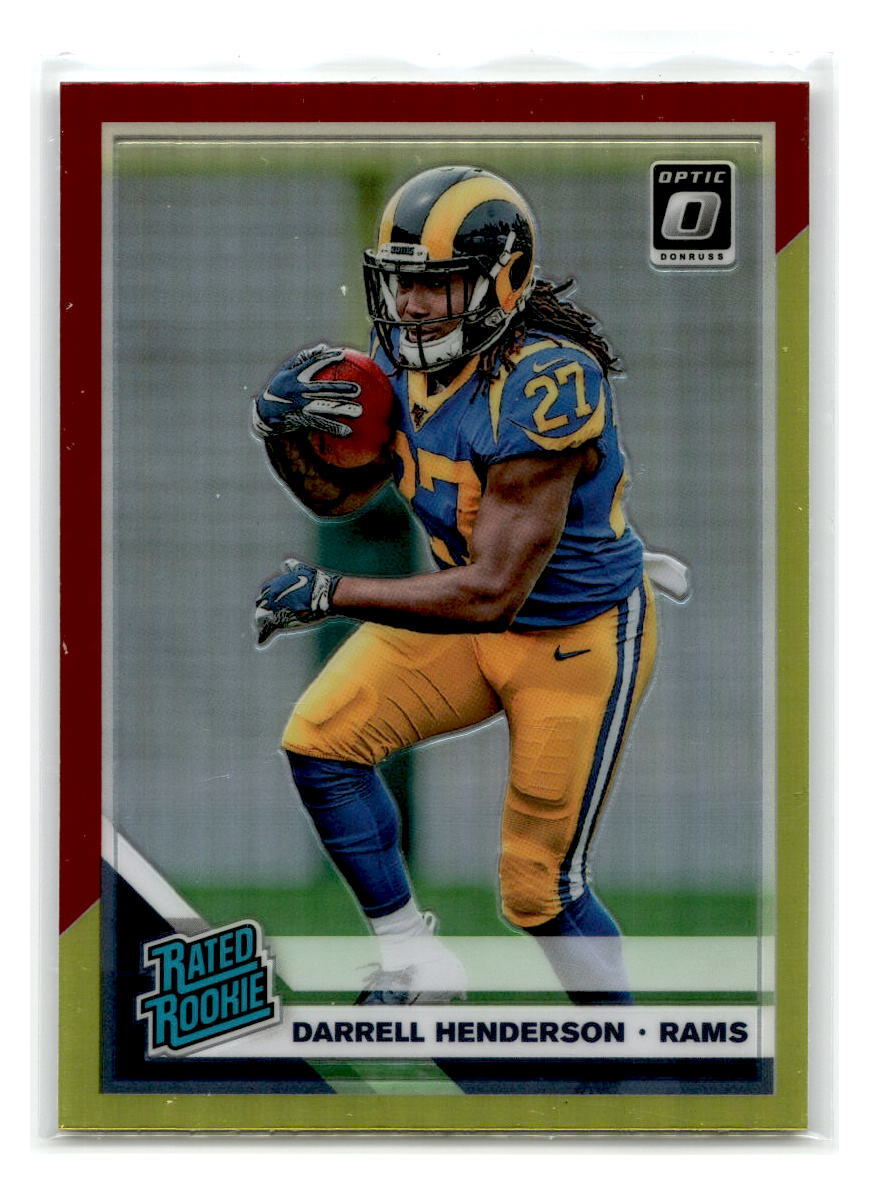2019 Donruss Optic - #160 - Darrell Henderson Red and Yellow RC - Rams