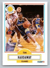 1990-91 Fleer #63 Tim Hardaway RC Rookie Golden State Warriors