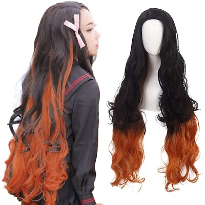 Cosplay Wig Anime Demon Slayer Kamado Nezuko Wigs Black
