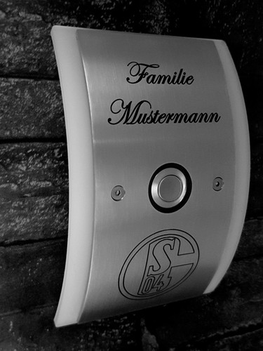 Edelstahl Led Klingelplatte Klingel Hausklingel Türgong Türschild Fußball Logo - Afbeelding 2 van 9