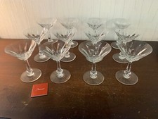 12 Champagne Glasses Model Tourville in Baccarat Crystal Price per Unit 