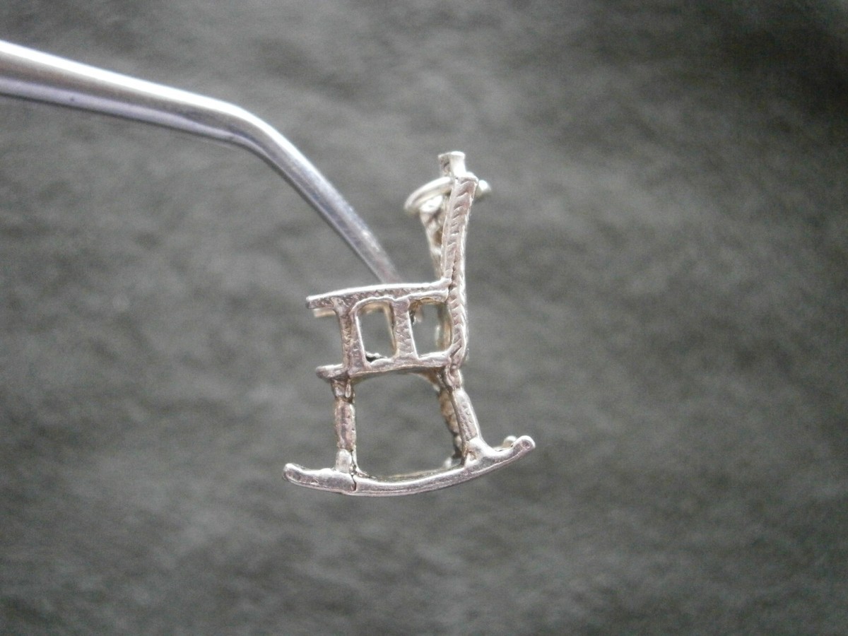 Charme Bracelet Vintage Fauteuil à Bascule En Argent 925 - 2,1 G, 2 Cm - Occasion