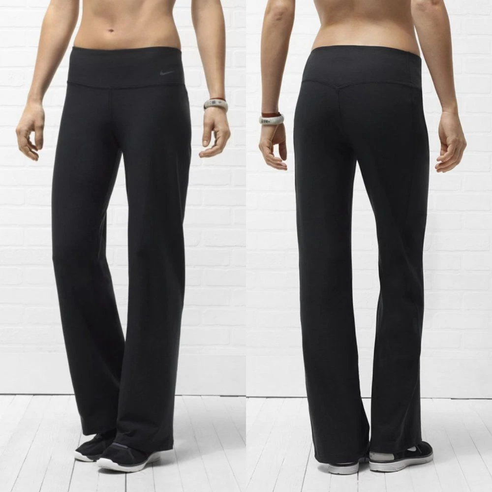 Nike Legend Black High Rise Flare Yoga Leggings Size Medium Wide Leg Pants  Comfy