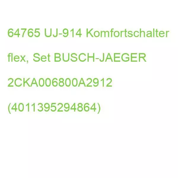 Busch-Jaeger – Busch-Komfortschalter® flex