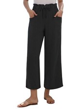 Women's Wide Leg High Waisted Palazzo Pants Flowy Lounge Trousers with Pockets