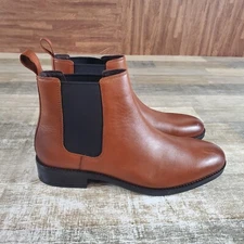 Cole Haan Grand+ Mens Chelsea Boots Sz 8 M British Tan Leather Round Toe Pull On