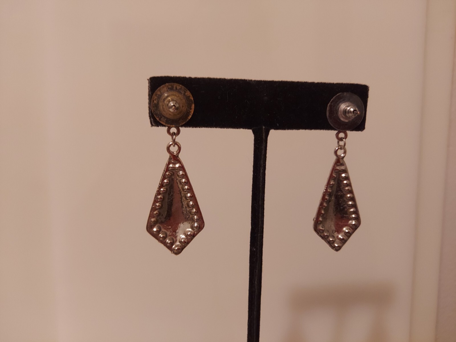 Rhinestone teardrop shape drop dangle earrings po… - image 3