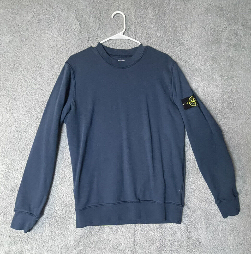 Stone Island Men's Heavy Cotton Long Sleeve Crewneck Shirt Stone Island Men's Heavy Cotton Long Sleeve Crewneck Shirt