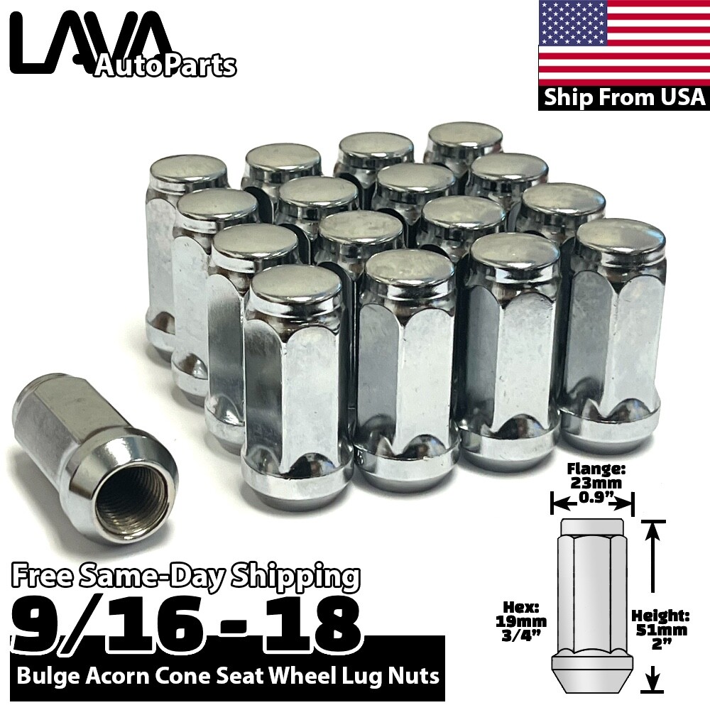 32x-2-extra-tall-chrome-9-16-18-lug-nut-fit-chevy-c20-c30-k20-r20