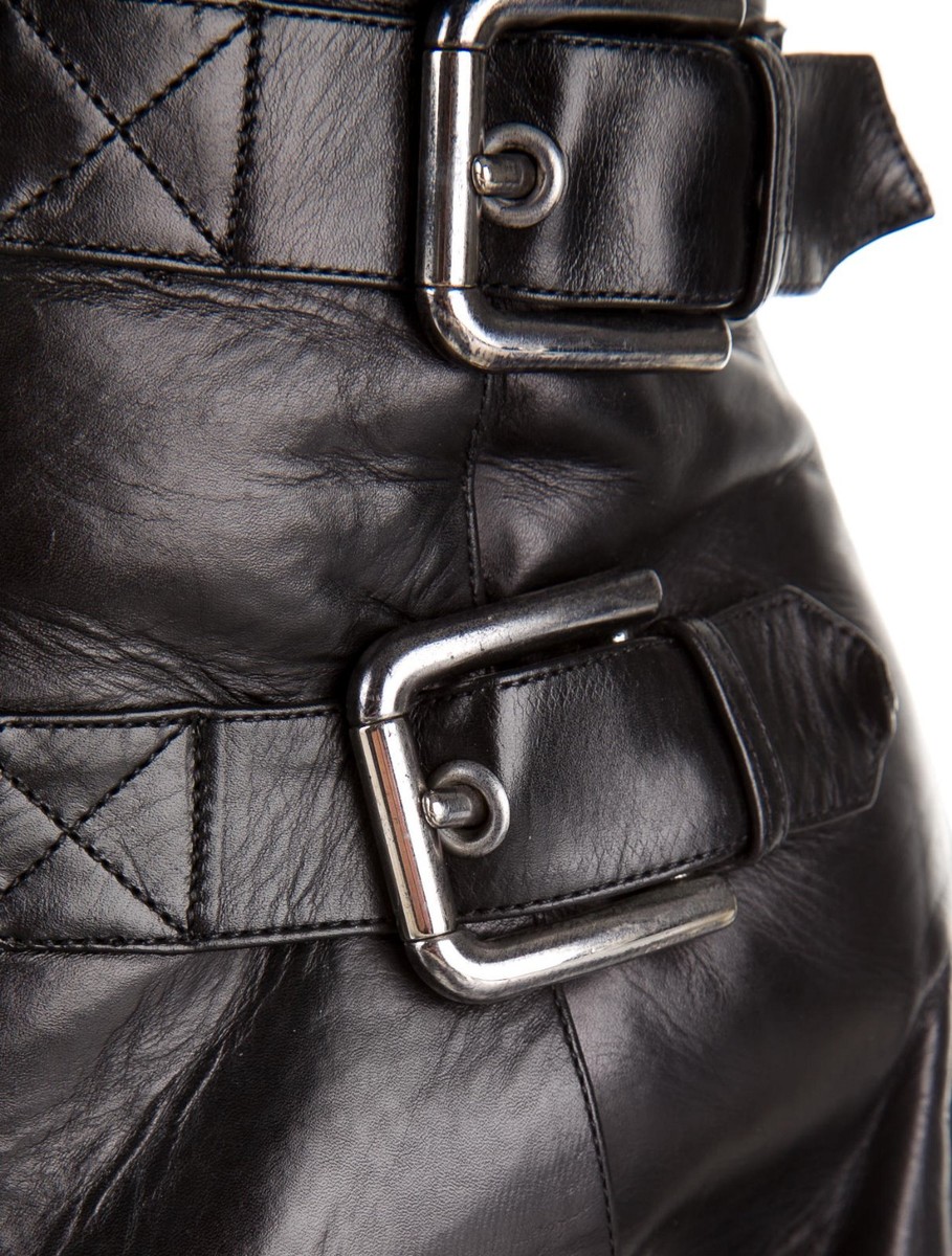 SPECTACULAR $4,495 NEW DOLCE & GABBANA BLACK LEATHER BUCKLE