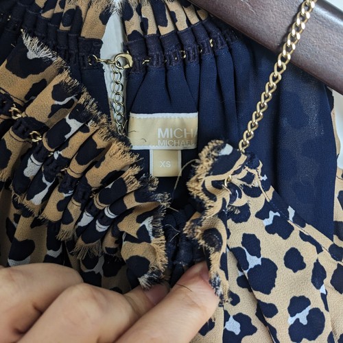 MICHAEL KORS Cheetah Chain Halter Dress XS RRP £215 - Picture 5 of 9