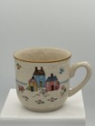 Vintage International Stoneware Heartland Farm Coffee Tea Cup Mug Folk Art As Is