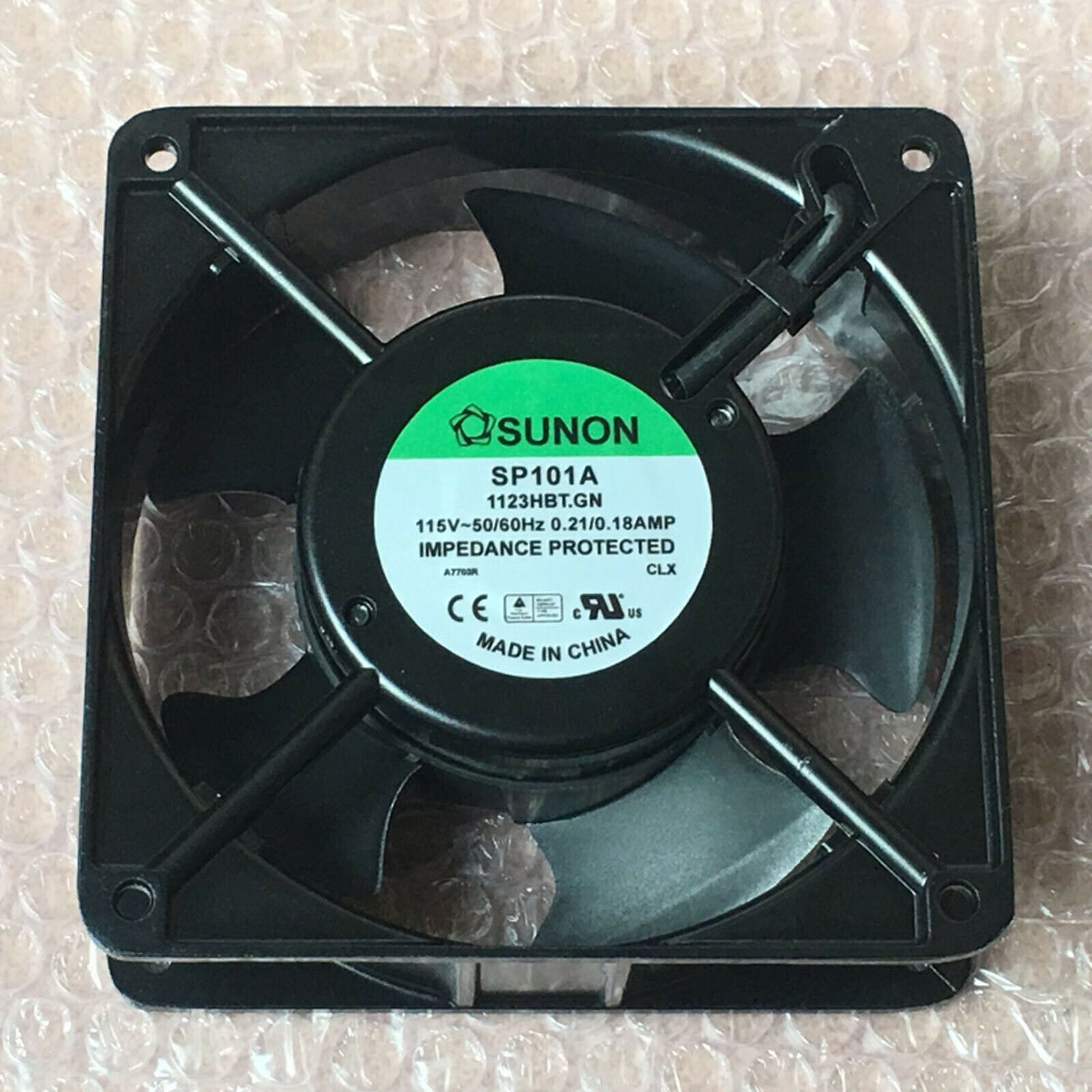 Ventola Di Raffreddamento Sunon SP101A A1123-HBT GN, 115V, 50/60Hz, Nuova