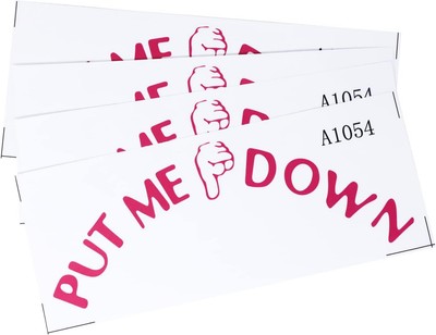 4 Sets of Funny Reminder Decoration Put Me Down Toilet Seat Stickers Decals, Wat