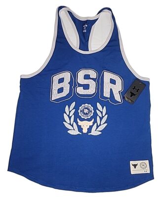 Project Rock Tank Top SZ XL Under Armour BSR Men s 1376942 Workout Training Blue