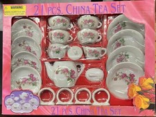 Vintage Dolgencorp 21 Pcs. China Tea Set In The Box