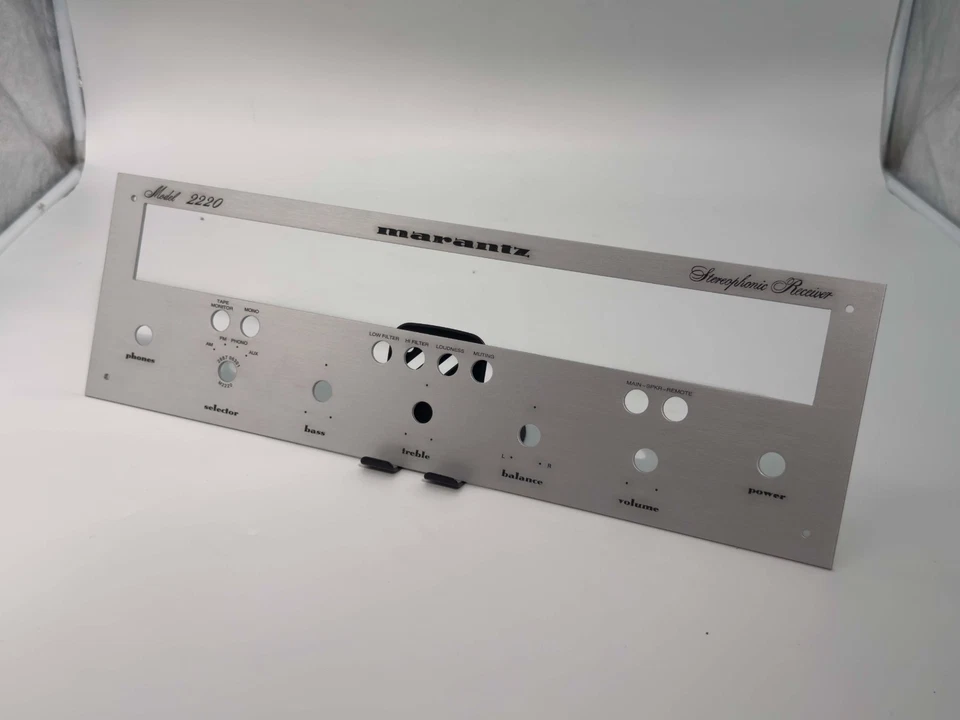 Custom Anodized Faceplate for Marantz 2220 Receiver– Laser Engraved – Aluminum - Image 2 of 4