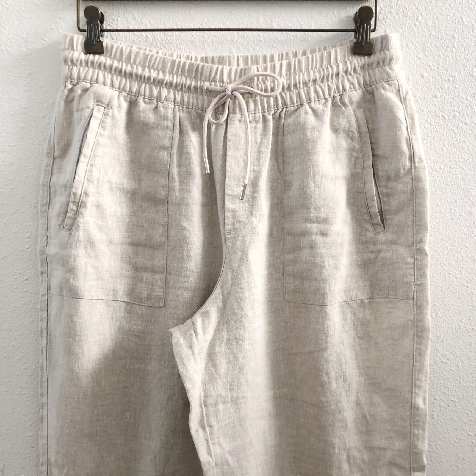 ATHLETA Retreat Wide Leg Linen Pant Undyed Size Medium