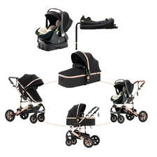 Baby Stroller 3in1 Travel System Carriages for Newborns Pushichair Seat Stroller